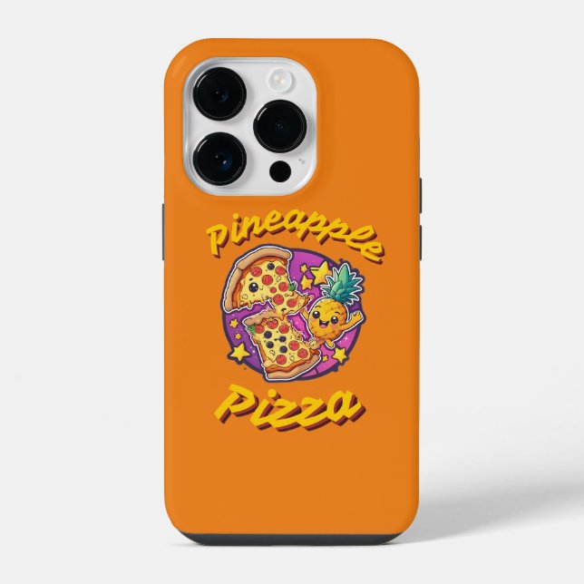 Coque iPhone Pizza à l'ananas (Verso)