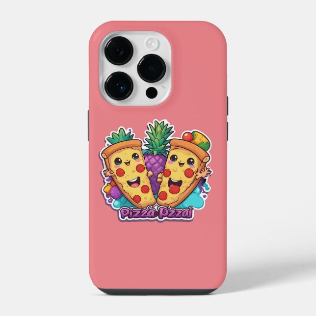 Coque iPhone Pizza Ananas Drôle  (Verso)