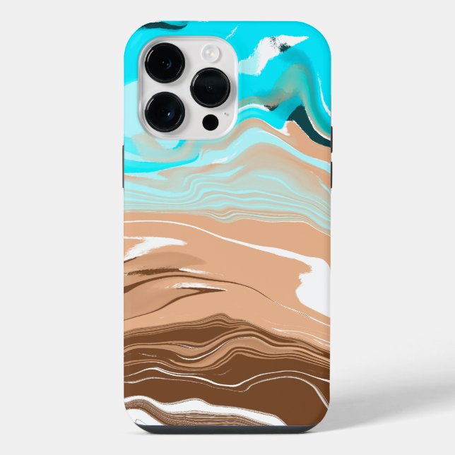 Coque iPhone Plage Abstraite Fluid Art (Verso)