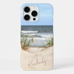 Coque iPhone 16 Pro Max Plage avec nom