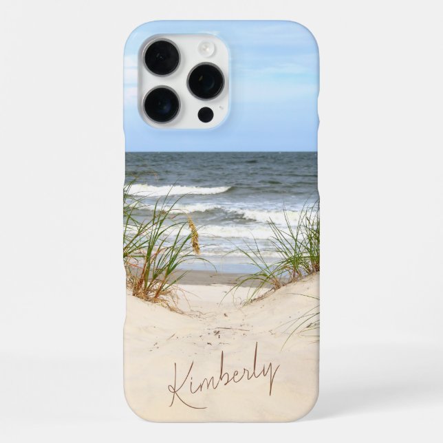 Coque iPhone Plage avec nom (Verso)