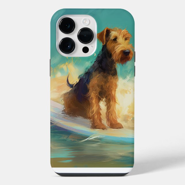 Coque iPhone Plage d'Airedale Surf Painting (Verso)
