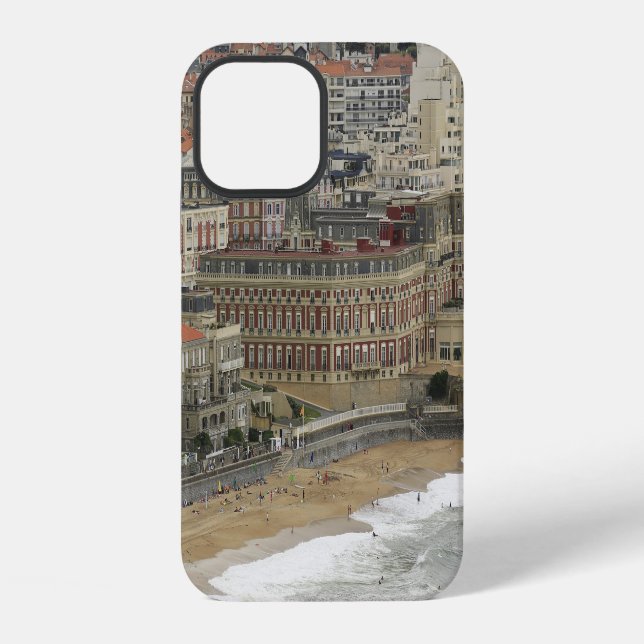 Coque iPhone Plage de Biarritz, architecture Belle Époque. (Verso)