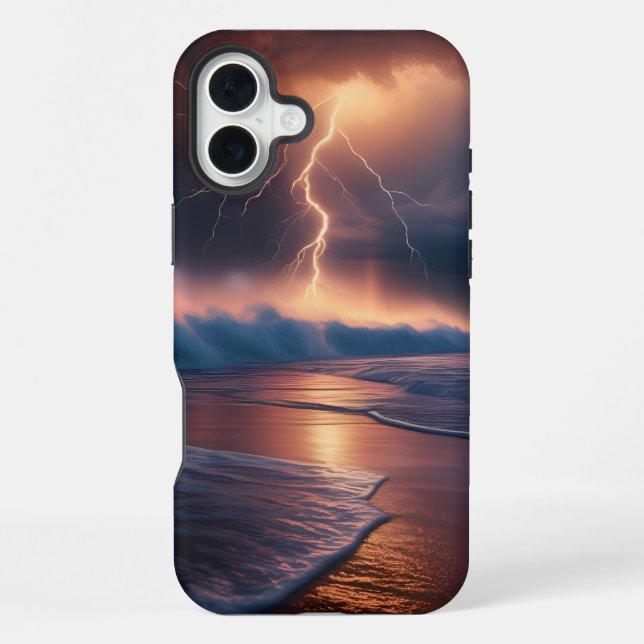 Coque iPhone Plage de la foudre deux (Verso)