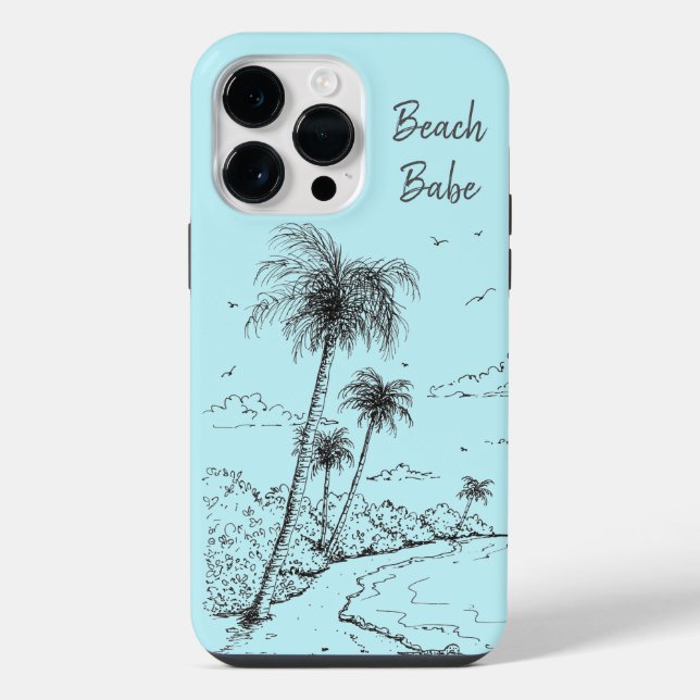 Coque iPhone Plage de Palm Tree (Verso)