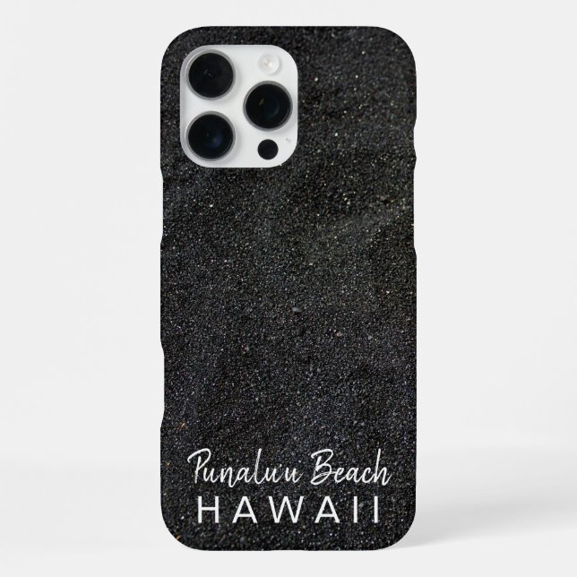 Coque iPhone Plage de Punalu'u Hawaii - Plage de sable noir (Verso)