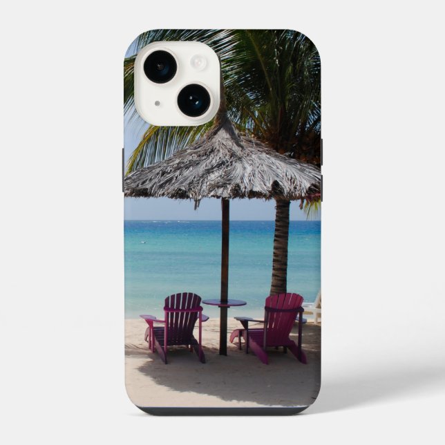 Coque iPhone Plage des Caraïbes (Verso)