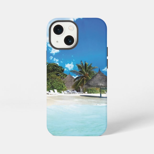 Coque iPhone Plage exotique (Verso)