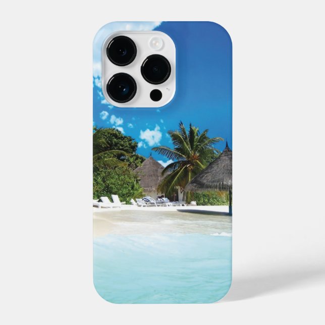 Coque iPhone Plage exotique (Verso)