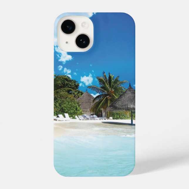 Coque iPhone Plage exotique (Verso)