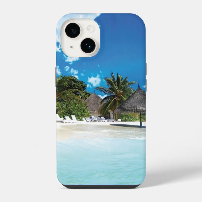 Coque iPhone Plage exotique (Verso)