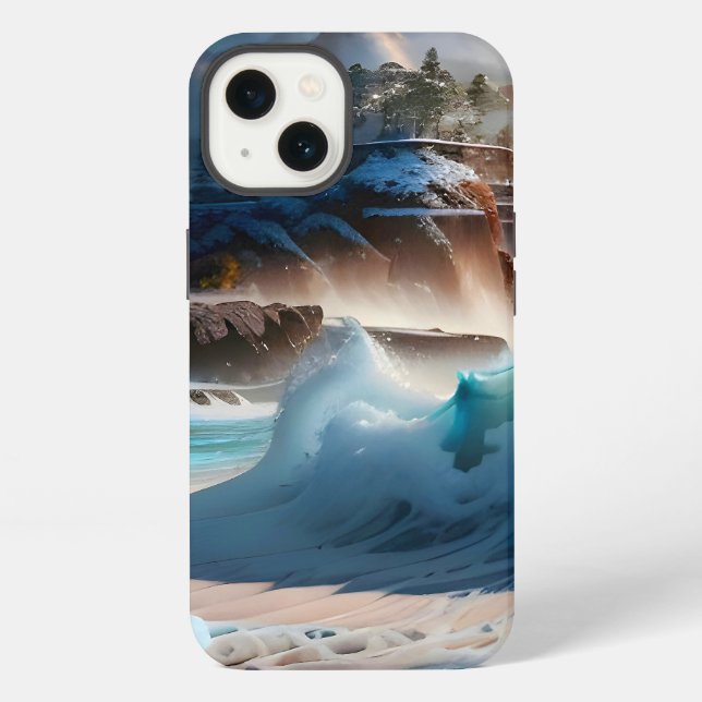 Coque iPhone Plage Front Ocean Waves Paysage 1 (Verso)