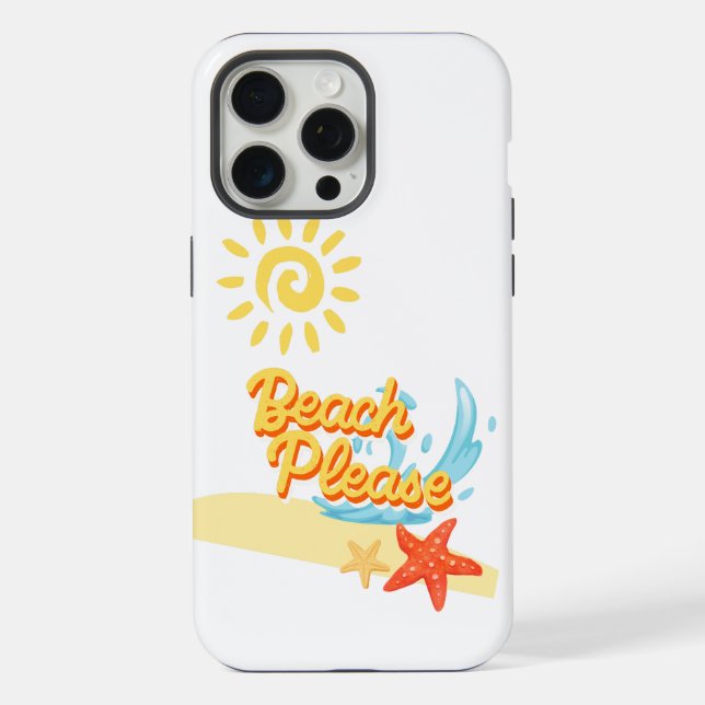 Coque iPhone plage s'il vous plaît (Verso)
