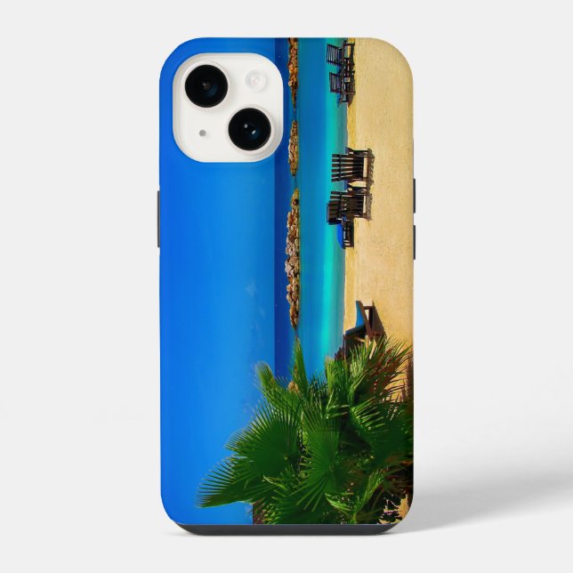 Coque iPhone Plage tropicale (Verso)