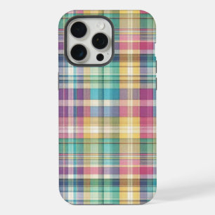 Coque iPhone 15 Pro Max Plaid au printemps/Pâques/tartan