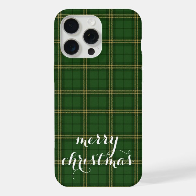Coque iPhone Plaid Classique Joyeux Noël Festif -  (Verso)