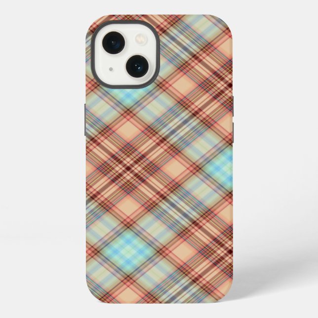 Coque iPhone Plaid doux - Prendre deux (Verso)