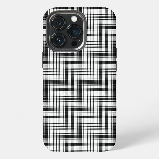 Coque iPhone  Plaid Noir & Blanc Classique  (Dos)