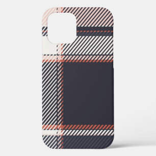 Coque iPhone 12 Plaid ou tartan vintage est arrière - plan ou text