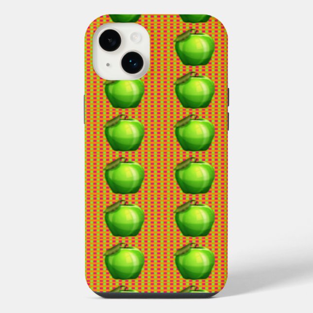 Coque iPhone Plaid Pommes (Verso)