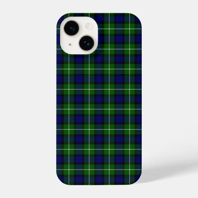 Coque iPhone Plaid vert bleu Lamont tartan (Verso)