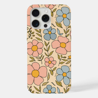 Coque iPhone 15 Pro Max Plaisir Floral Rétro
