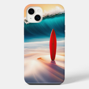 Planche de surf debout dans le sable