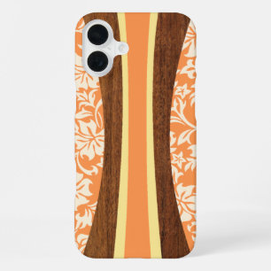 Coque iPhone 16 Plus Planche de surf en bois faux hawaïen Laniakea en o
