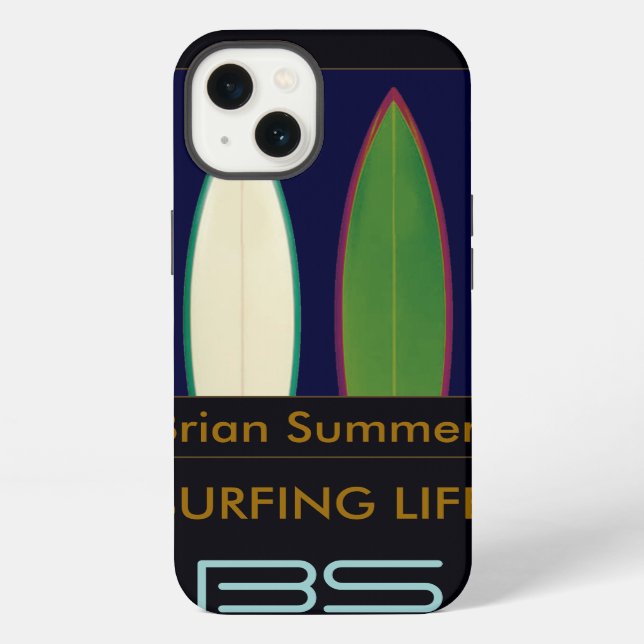 Coque iPhone Planches de surf sur mesure thème surf (Verso)