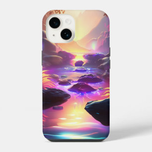 Coque Pour iPhone 14 Planète Alien Fantastique Cascade de Rivière Arc-e