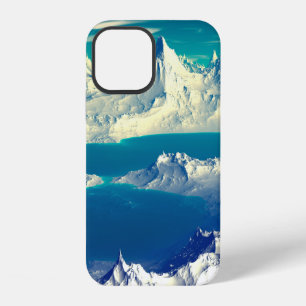 Coque iPhone 12 Planète Alien - Images informatiques 3D. Roches et
