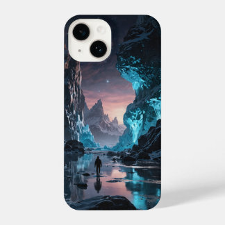 Coque Pour iPhone 14 Planète de glace dans un autre monde.