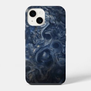 Coque Pour iPhone 14 Planète Jupiter Blues Bleu Blanc Juno Cam Tourbill