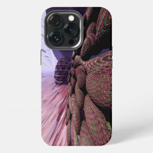Etui iPhone 13 Pro Planète Mars. Murs surréaliste Futuriste Fractage