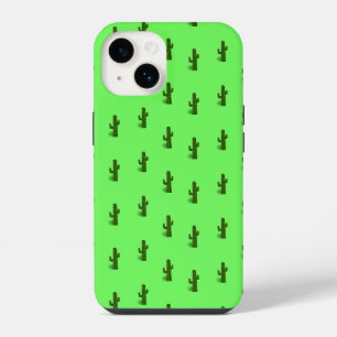 Coque Pour iPhone 14 Plante Cactus sur vert clair