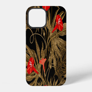 Coque iPhone 12 Plante d'Escalades Ivy : Vintage doré.