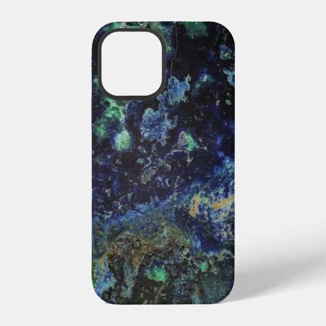 Coque iPhone Plaque de Malachite Azurite (Verso)