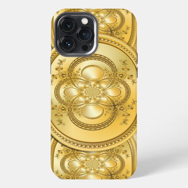 Coque iPhone Plaque d'or (Verso)