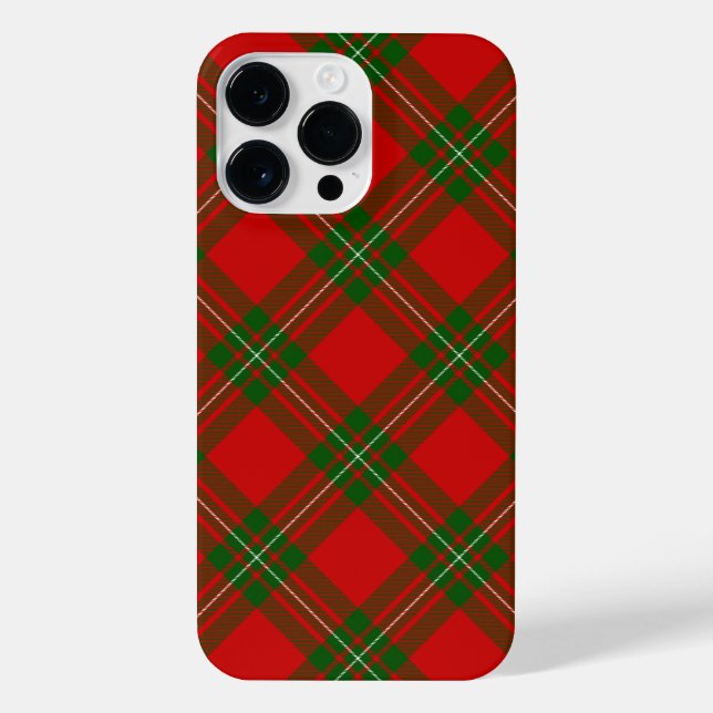 Coque iPhone Plaque vert rouge de tartan MacGregor (Verso)