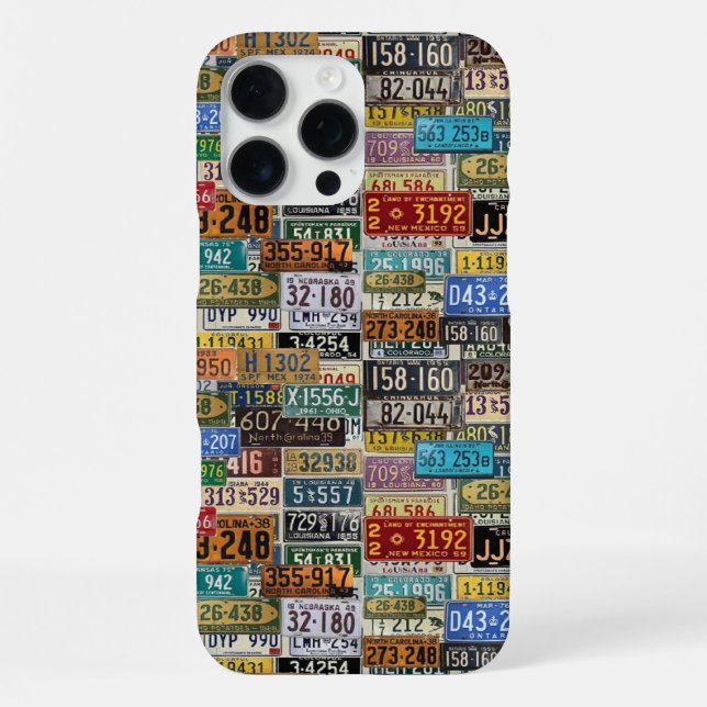 Coque iPhone Plaques de licence vintages (Verso)