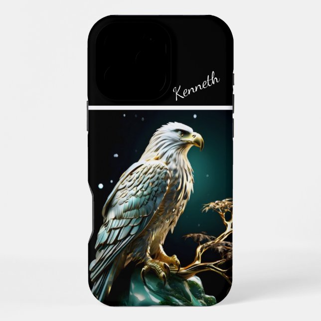 Coque iPhone Pleine Lune Aigle (Verso)