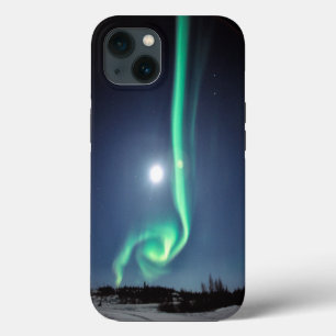 Etui iPhone 13 Pleine Lune avec Aurore Yellowknife Canada