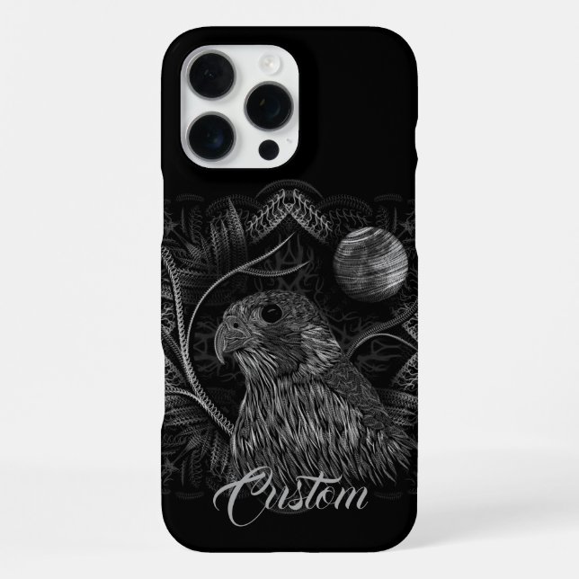Coque iPhone Pleine lune de faucon (Verso)