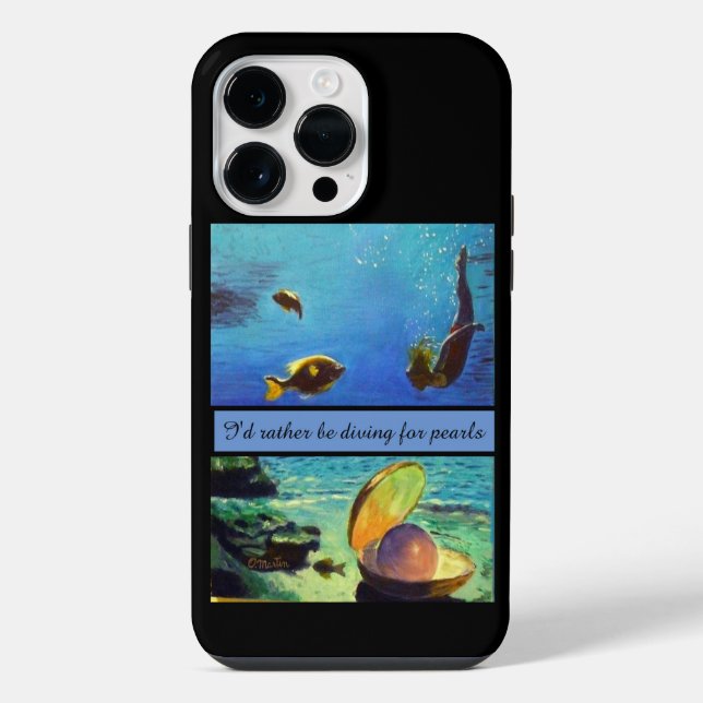 Coque iPhone Plongée aux perles (Verso)
