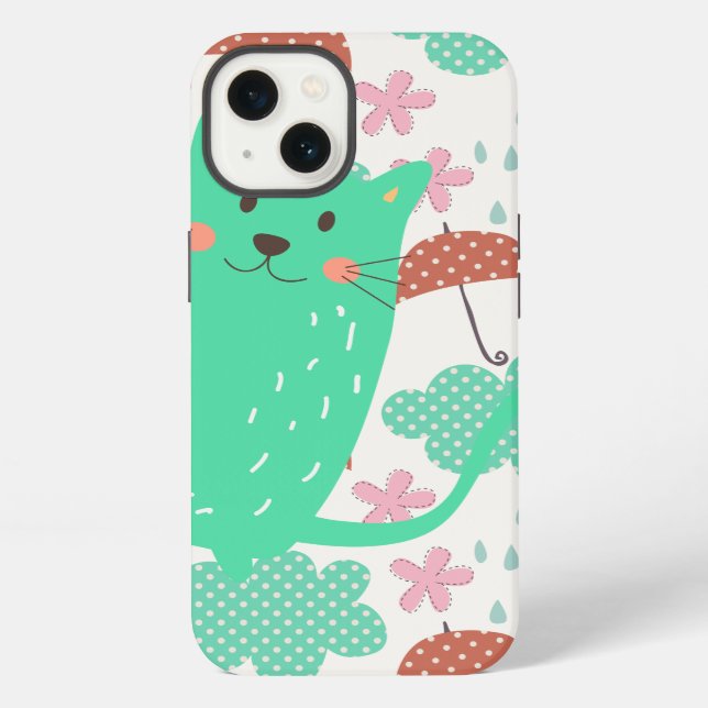 Coque iPhone Pluie de Chats (Verso)