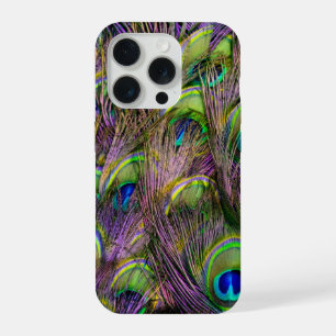 Coque iPhone 15 Pro Plume de paon 