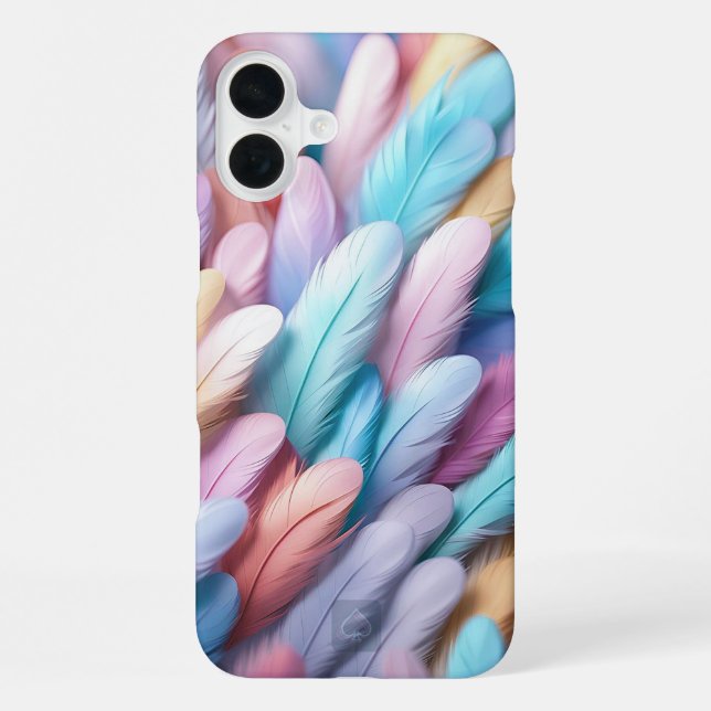 Coque iPhone Plumes Colorées (Verso)