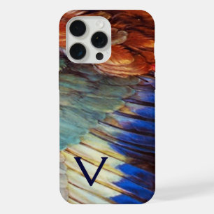 COQUE iPhone 15 PRO MAX PLUMES D'AILE D'UN ROLLER EUROPÉEN MONOGRAMME