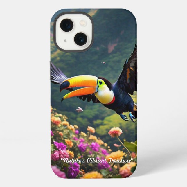 Coque iPhone "Plumes vibrantes" (Verso)