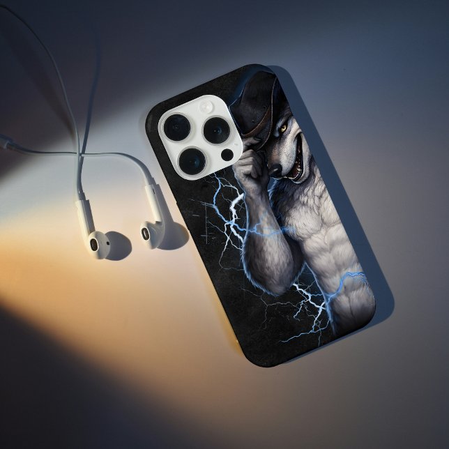 Coque iPhone Plus de Monsieur Gentil Mec Drôle de Mème de Loup  (Créateur téléchargé)